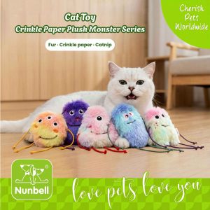 Nunbell Crinkle Paper Plush Cat Toy