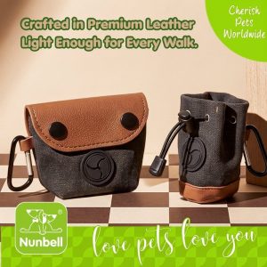 Nunbell Leather Poop Bag Dispenser